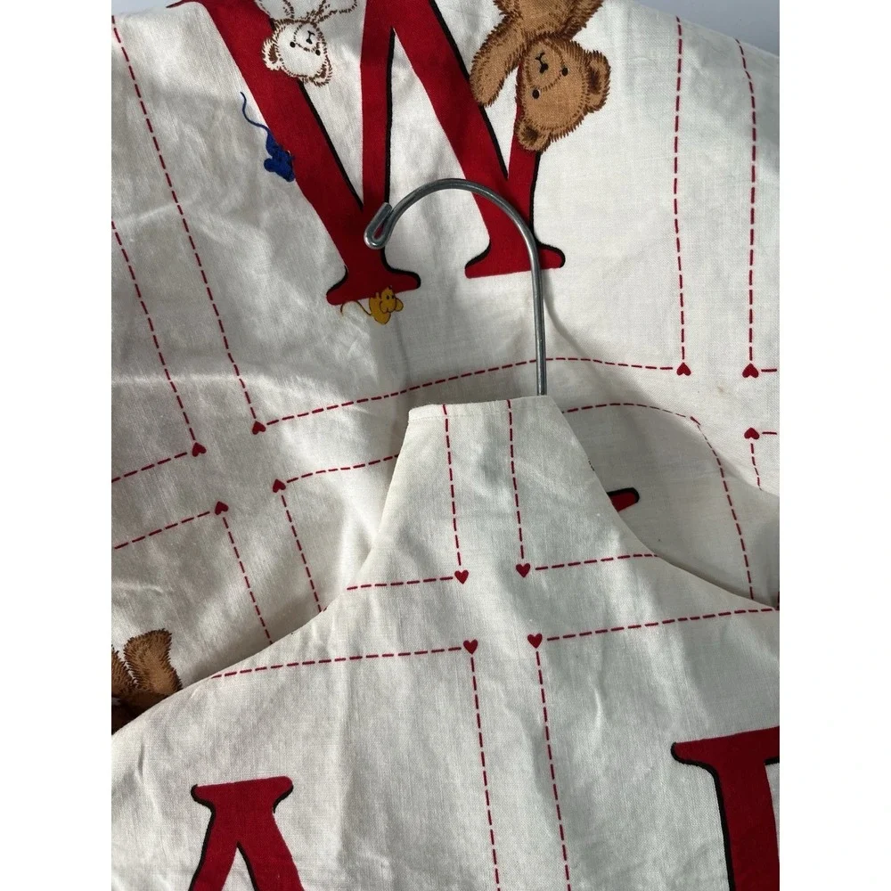 Handmade Alphabet Teddy Bear Baby Nursery ABC Hanging Diaper Stacker